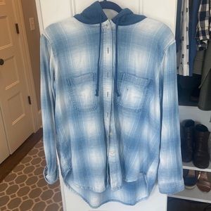 American Eagle Hooded Flannel